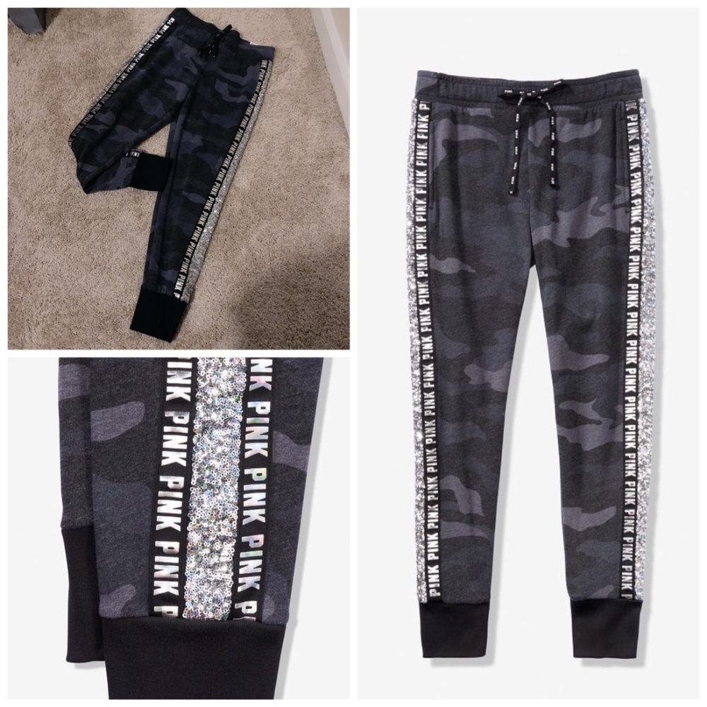 SOLD ON MERC: VS PINK Camo Bling Sequin Set - Picture 6 of 7